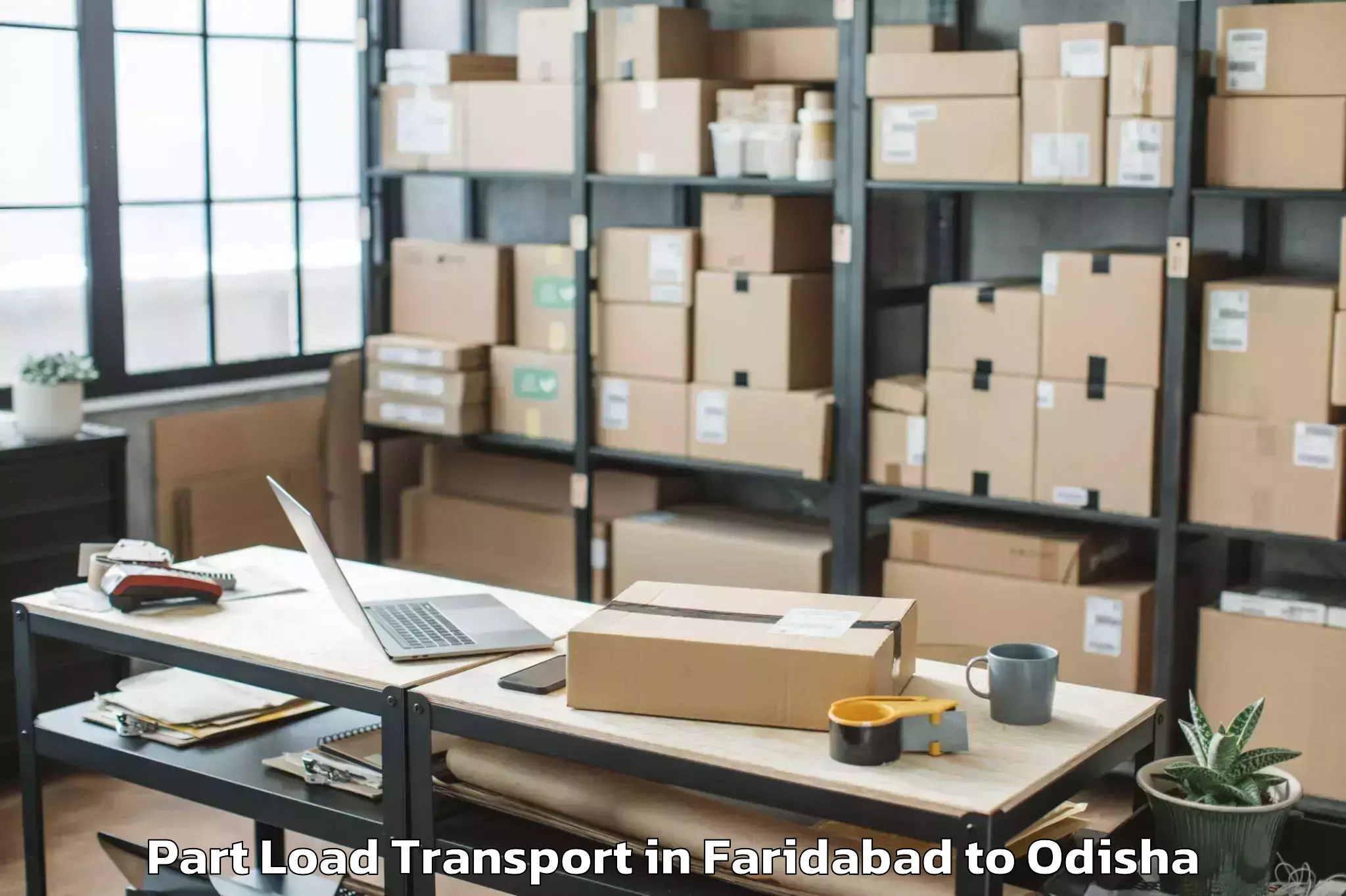 Book Faridabad to Khordha Part Load Transport Online